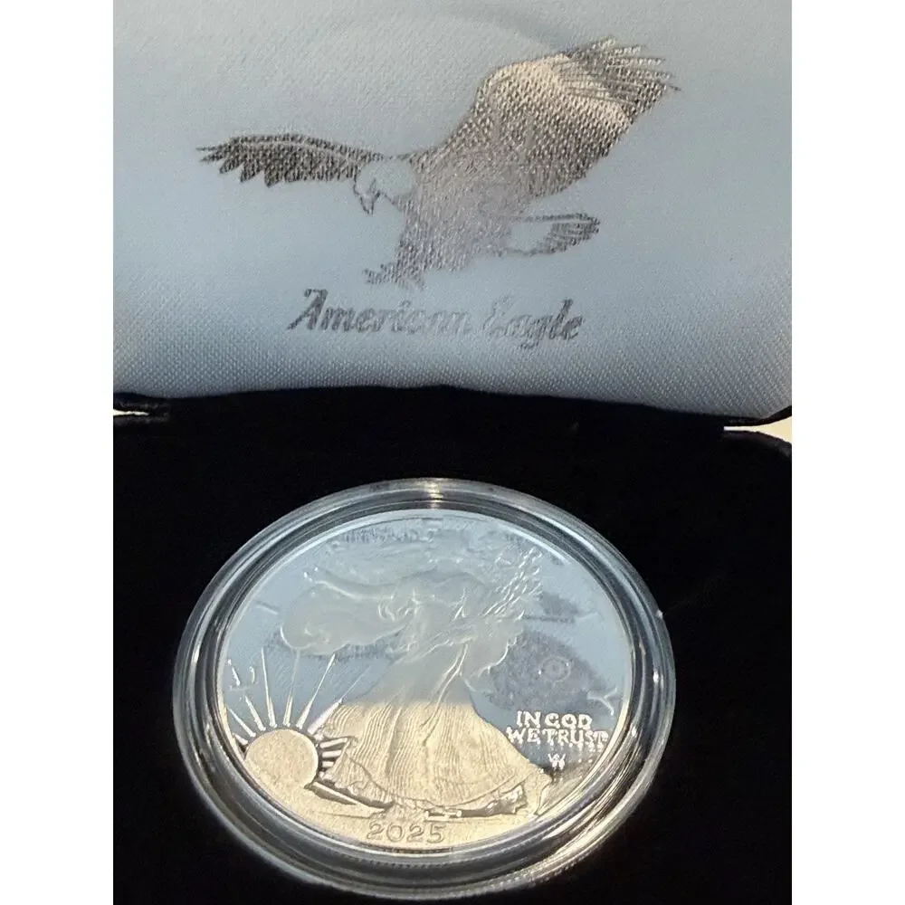 2025 Laser Engraved American Eagle Silver Coin One Ounce Silver Proof Coin